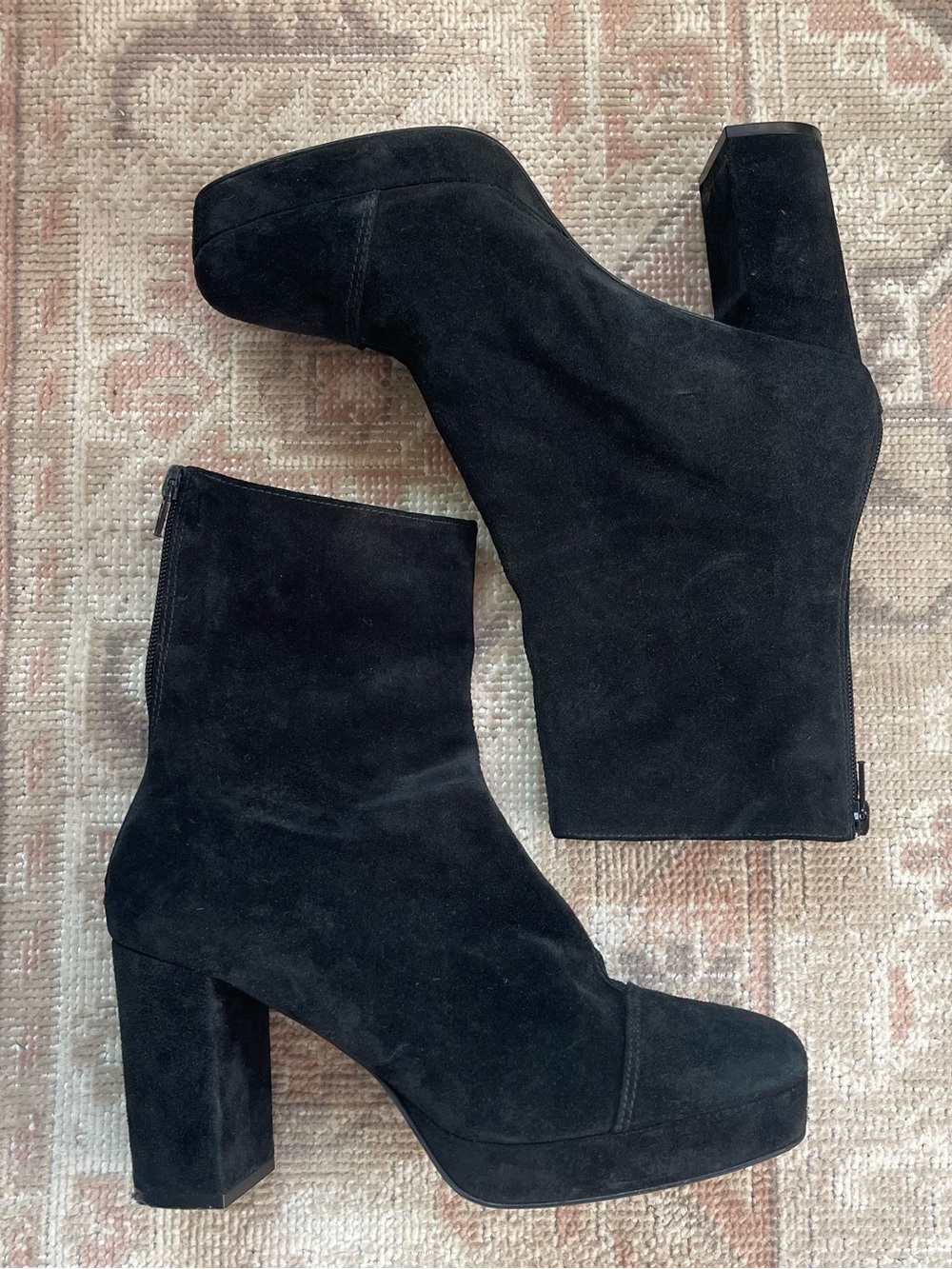 Free People Black Suede Boots